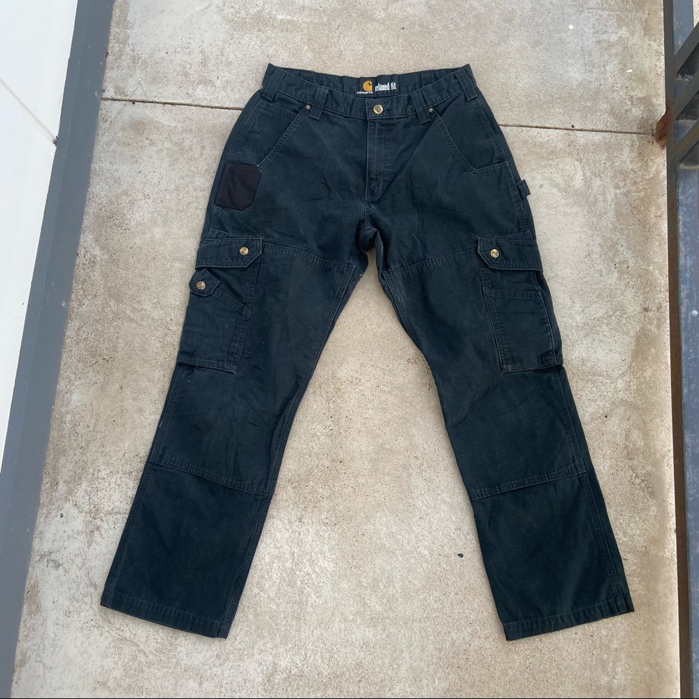 Vintage Carhartt Relaxed Fit Black Cargo Pants